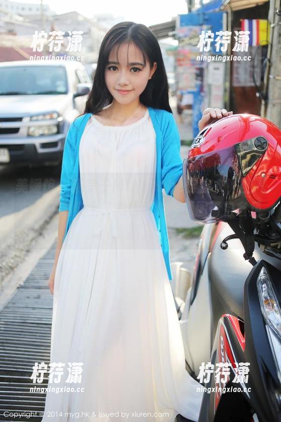 美媛馆 - 糯美子MINIbabe穿皮衣，空气中似乎都染上了黑色背影，原图请自备风扇。-柠荇潇